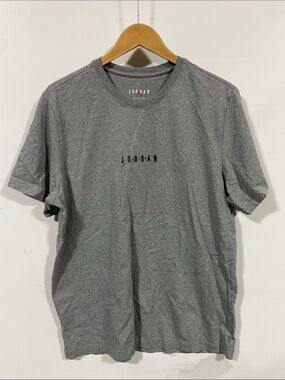Jordan Men's Gray Logo Short Sleeve Crew Tee